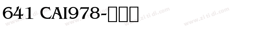 641 CAI978字体转换